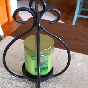 Wrought iron style candle holder black